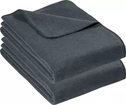 Одеяло Erwin Mller 2er-Pack 164809, 150x1x200 см, темно-серый