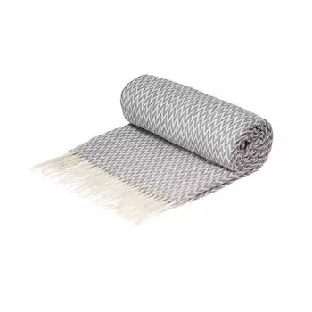 Одеяло Fair de luxe из хлопка для всех сезонов | Шерстяное одеяло из 50 % хлопка, 30 % полиэстера и 20 % акрила | Одеяло для дивана/одеяло для дивана | Удобное и приятное одеяло | Шерстяное одеяло с бахромой (коричнево-серая клетка) Glaeser