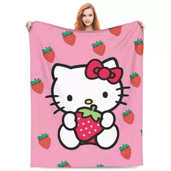 Одеяло флисовое Hello Kitty Zbwuopl, розовый