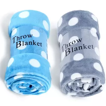 Одеяло флисовое JML, серый / синий