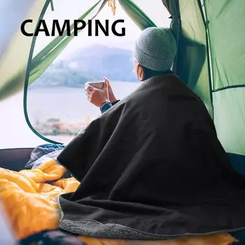 Одеяло флисовое Kato Outdoors, черный / серый