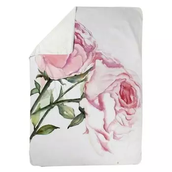 Одеяло флисовое с принтом KD Cuna, белый