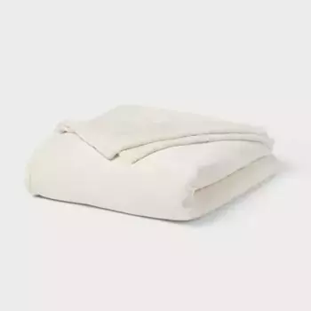 Одеяло Full/Queen Ultra Soft Plush Blanket Maroon - Threshold, цвет Ivory