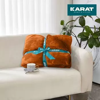 Одеяло Грейс из фланели разных цветов и размеров красное 220х240 см. Floordirekt, коричневый