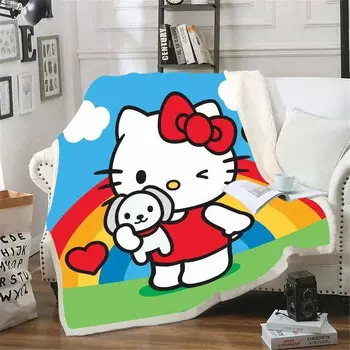 Одеяло Hello Kitty Kawaii, синий