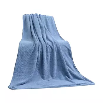 Одеяло хлопковое Zedker Queen Size, темно-синий