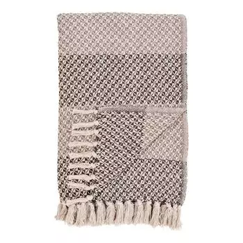 Одеяло House Nordic SIDE Черно-бежевое шерстяное одеяло в клетку 180x130 House Nordic_FR, коричневый