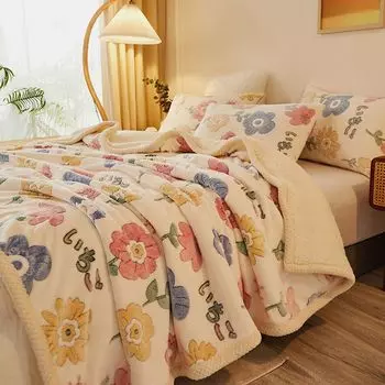 Одеяло и пододеяльник 360Home 2 в 1, двойное утолщение, приятный пушистый, 200*230 смDKFL200