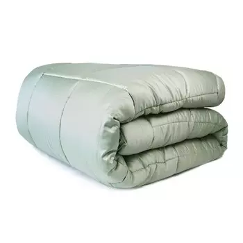 Одеяло из чистого атласа Title 60 - Tresor Creole Home, оливковое, односпальный