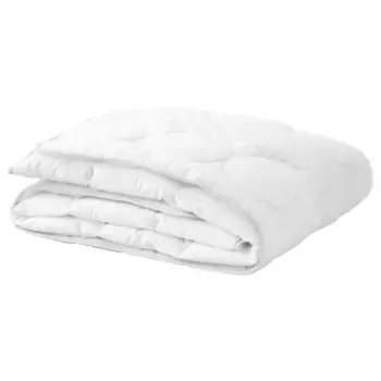 Одеяло из хлопка, белое/серое, 110х125 см, LENAST IKEA