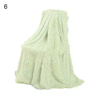 Одеяло из искусственного меха, шикарный реквизит для фотосъемки, современный акцент, дышащее одеяло с длинными волосами для дивана-7 Stuttg, мультиколор