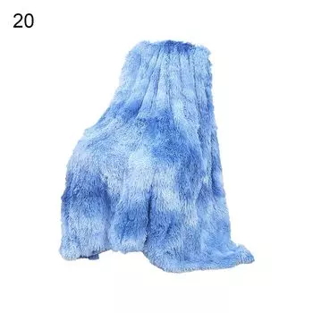 Одеяло из искусственного меха, шикарный реквизит для фотосъемки, современный акцент, дышащее одеяло с длинными волосами для дивана-21st Stuttg, мультиколор