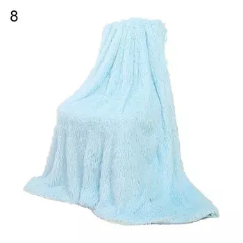 Одеяло из искусственного меха, шикарный реквизит для фотосъемки, современный акцент, дышащее одеяло с длинными волосами для дивана-9 Stuttg, мультиколор
