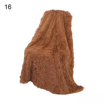 Одеяло из искусственного меха, шикарный реквизит для фотосъемки, современный акцент, дышащее одеяло с длинными волосами для дивана-17 Stuttg, мультиколор