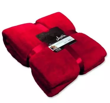 Одеяло из микрофибры, фланелевое одеяло разных цветов, 150 х 200 см. Lemetex, красный