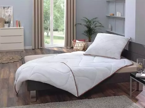 Одеяло из микрофибры "Медь", отделанное натуральными медными волокнами, пуховое одеяло размером 135х200см (без подушки) Bestlivings