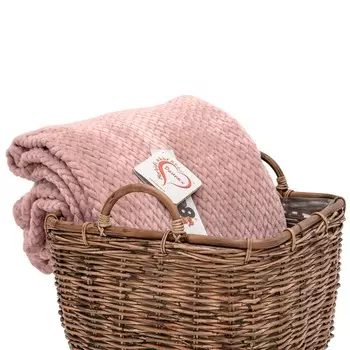 Одеяло из микрофлиса с жаккардовым рисунком - Flannel Jacquard Daunex, пудра