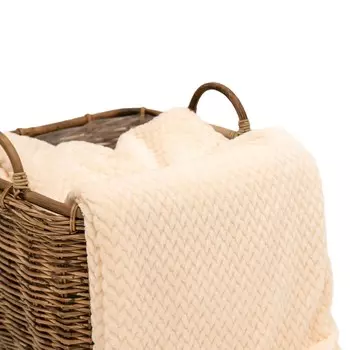 Одеяло из микрофлиса с жаккардовым рисунком - Flannel Jacquard Daunex, натуральный