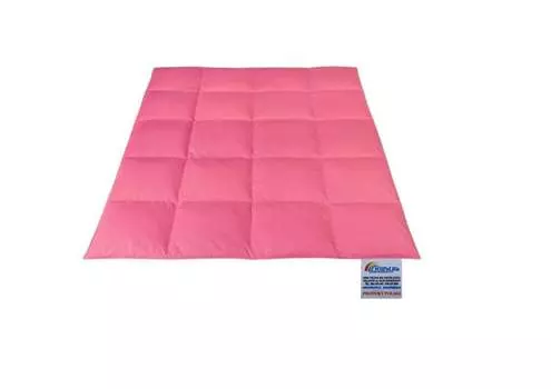 Одеяло из натурального хлопка 100% пух, 220/200, 2,0 кг, розовый Wilpol bis