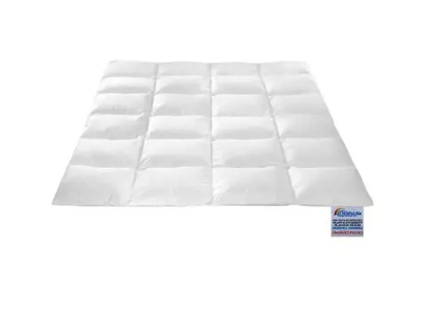 Одеяло из натурального хлопка 100% пух, 200/200, 1,80 кг, белое Wilpol bis