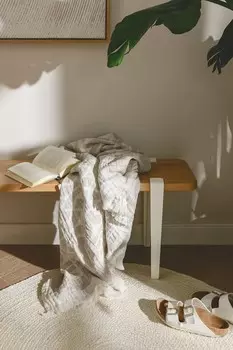 Одеяло из смеси льна сабина Benuta - Benuta Pure, 130x170 см, бежевый