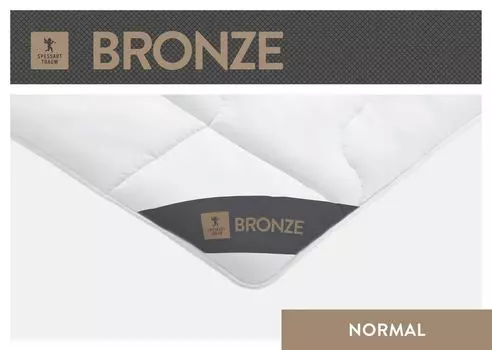 Одеяло из волокна Spessarttraum бронза наполнитель: 100 % полиэстер чехол: 100 % хлопок размер 155х220 см класс нагрева нормальный