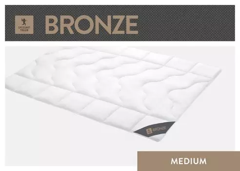 Одеяло из волокна Spessarttraum бронза наполнитель: 100 % полиэстер чехол: 100 % хлопок размер 155х220 см класс нагрева средний