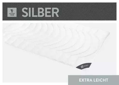 Одеяло из волокна Spessarttraum серебро наполнитель: 100 % полиэстер чехол: 100 % хлопок размер 155x 220 см класс нагрева экстра легкий