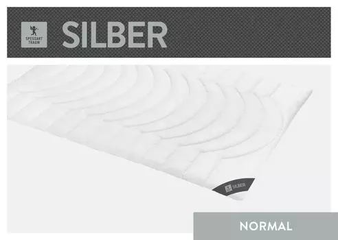 Одеяло из волокна Spessarttraum серебро наполнитель: 100% полиэстер чехол: 100% хлопок размер 155х220 см класс нагрева нормальный