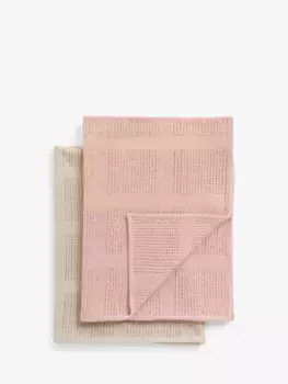 Одеяло John Lewis Baby Cellular 2 шт, цвет pink/multi