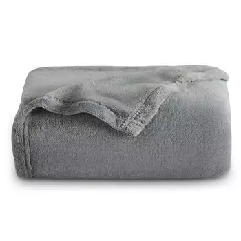 Одеяло Jopassy, флисовое одеяло, пушистое одеяло, теплое, очень мягкое одеяло, однотонная фланель, 130 х 170 см, серый