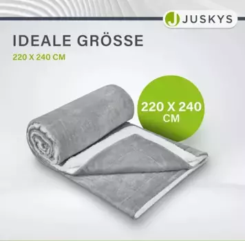 Одеяло Juskys, светло-серый