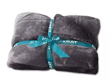 Одеяло KARAT Grace, 150x1x200 см цвет dunkelgrau/wei