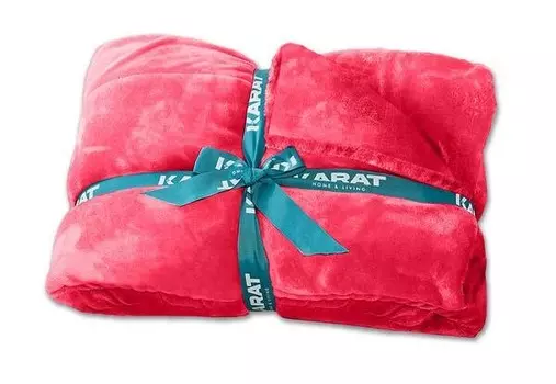 Одеяло KARAT Grace, 150x1x200 см, красный/белый