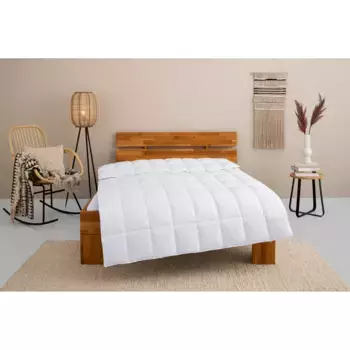 Одеяло lgdrm на гусином пуху «Lule одеяло 135х200 см, 155х220 см», теплое, наполнитель 100% гусиный пух, чехол 100% хлопок, (1 шт.), пуховые одеяла, лето, зима, подходит для аллергиков (аллергиков на домашнюю пыль), белый