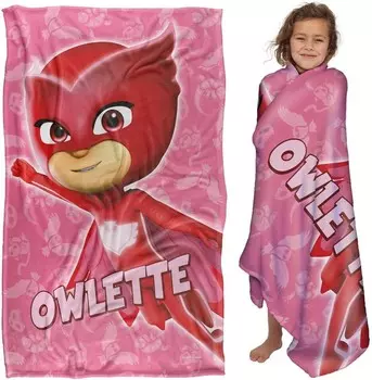 Одеяло LOGOVISION PJ Masks Одеяло Owlette Character Kids шелковистое на ощупь, 36 x 58 дюймов, Owlette Character