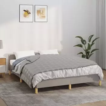Одеяло мебельное утяжеленное серое 140х200 см 6 кг ткань - пледы 3154833 Vidaxl, серый