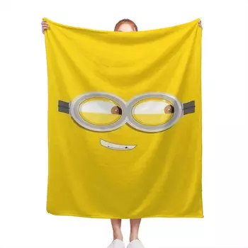 Одеяло микрофлисовое с принтом миньонов Generic