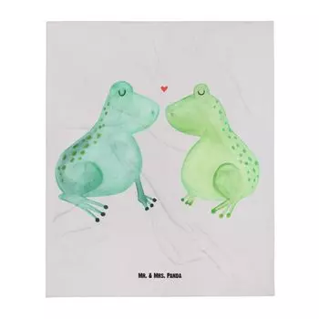 Одеяло Mr. & Mrs. Panda Baby Frog Love — серая пастель — подарок, поцелуи, лягушки, парень, подруга, подарок ребенку, юбилей, подарок на день рождения, одеяло для ползания, большая любовь, белый