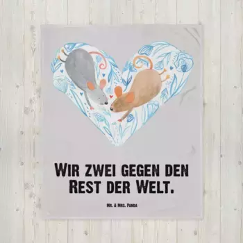 Одеяло Mr. & Mrs. Panda, серый