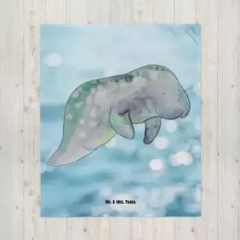 Одеяло Mr. & Mrs. Panda, синий