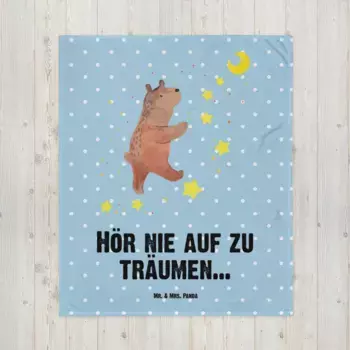 Одеяло Mr. & Mrs. Panda, синий