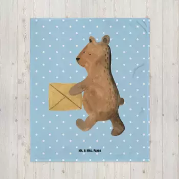 Одеяло Mr. & Mrs. Panda, синий