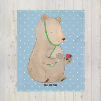 Одеяло Mr. & Mrs. Panda, синий