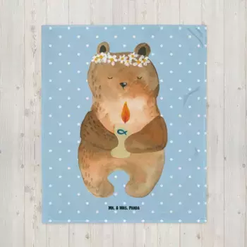 Одеяло Mr. & Mrs. Panda, синий