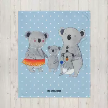 Одеяло Mr. & Mrs. Panda, синий