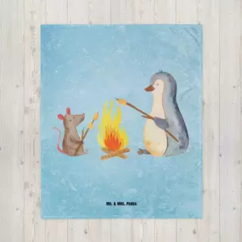 Одеяло Mr. & Mrs. Panda, синий