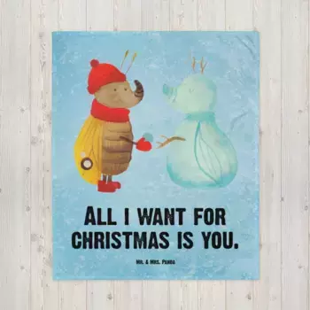 Одеяло Mr. & Mrs. Panda, синий