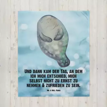 Одеяло Mr. & Mrs. Panda, синий