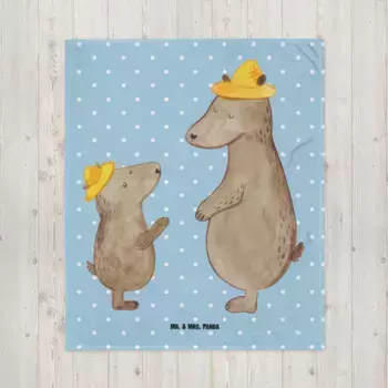 Одеяло Mr. & Mrs. Panda, синий